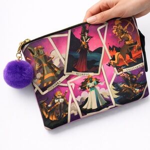 Zodiac-Themed Women's Bag with Purple Accents